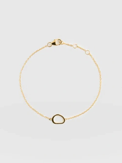 Saint + Sofia Organic Open Oval Bracelet In Gold