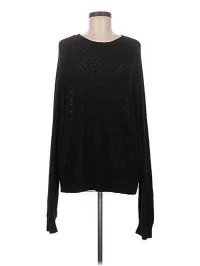 Pre-owned Saint + Sofia Pullover Sweater In Black