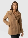 Saint And Sofia Saint + Sofia Quinn Pea Coat In Nude