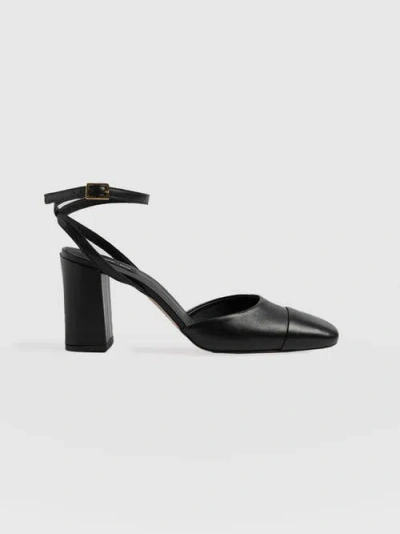 Saint + Sofia Rayner Cap Toe Heel In Black
