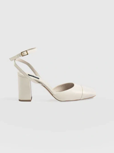 Saint + Sofia Rayner Cap Toe Heel In White