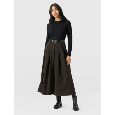 Saint + Sofia Renee Contrast Dress In Black