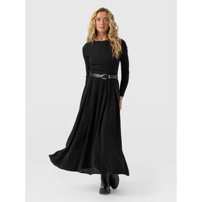 Saint + Sofia Renee Contrast Dress In Black