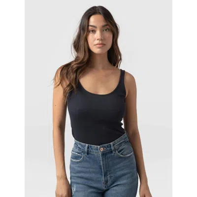 Saint + Sofia Rib Cami In Blue
