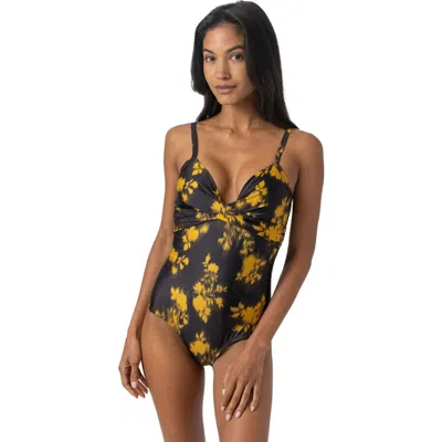 Saint + Sofia Riley Cross Front Swimsuit In Pink