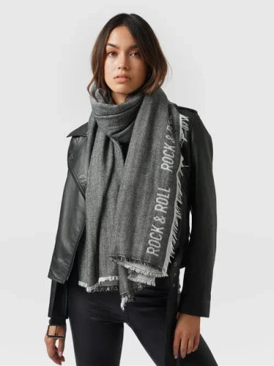 Saint + Sofia Rock & Roll Scarf In Black