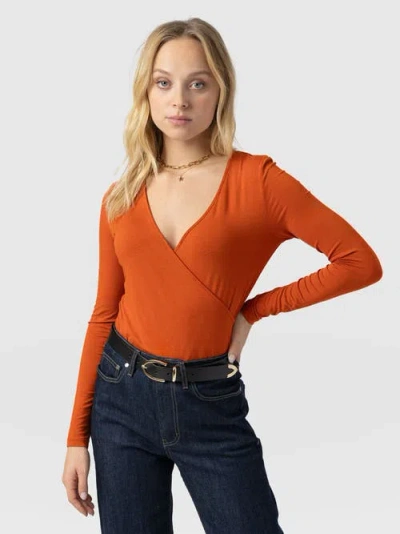 Saint + Sofia Rosa Wrap Tee Long Sleeve