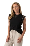 Saint + Sofia Rowan Tee In Black