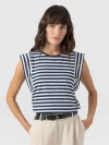 Saint + Sofia Rowan Tee In Blue