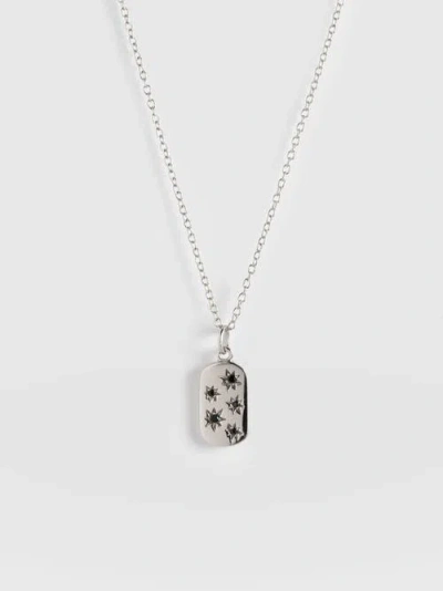Saint + Sofia Scatter Star Charm Necklace In Silver