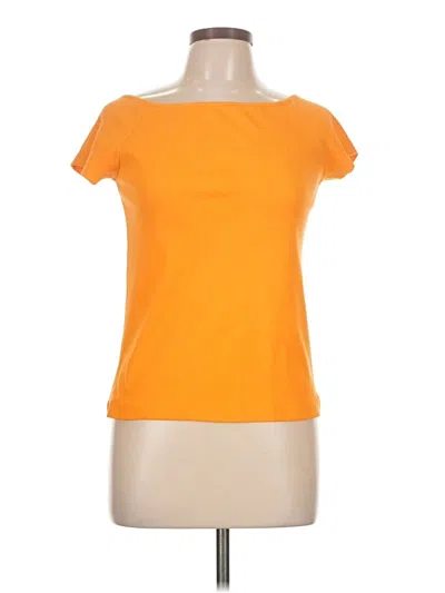 Saint + Sofia Short Sleeve Top Orange Boatneck Tops