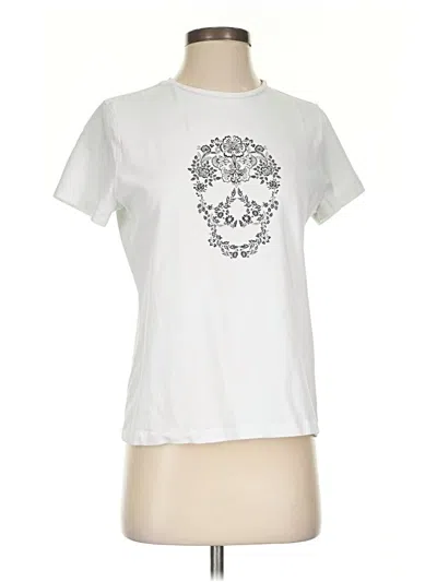 Pre-owned Saint + Sofia Short Sleeve T-shirt In Silver