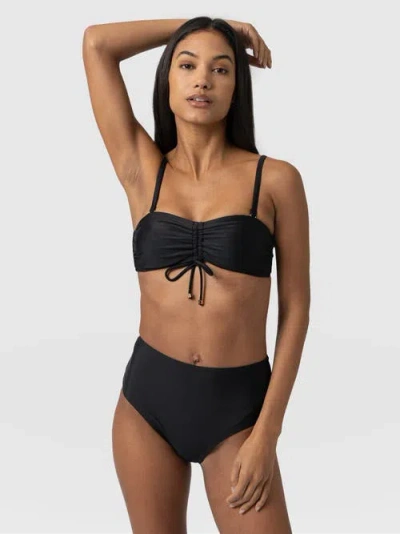 Saint + Sofia Skye Bandeau Bikini Top In Black