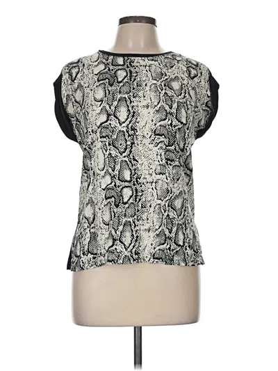 Pre-owned Saint + Sofia Sleeveless Blouse In Silver