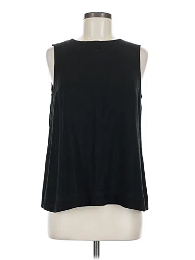 Pre-owned Saint + Sofia Sleeveless Top Black Halter Neckline Tops