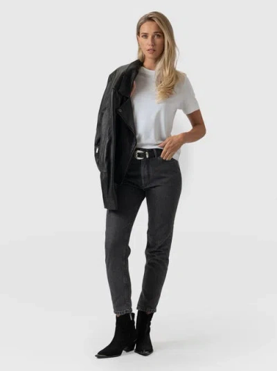 Saint + Sofia Slim Mom Jeans In Black