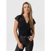 Saint And Sofia Saint + Sofia Sophia Lace Tee In Black