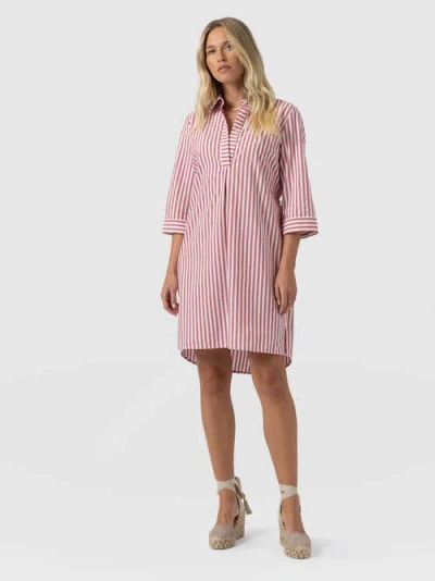 Saint + Sofia Stevie Shirt Dress In Pink