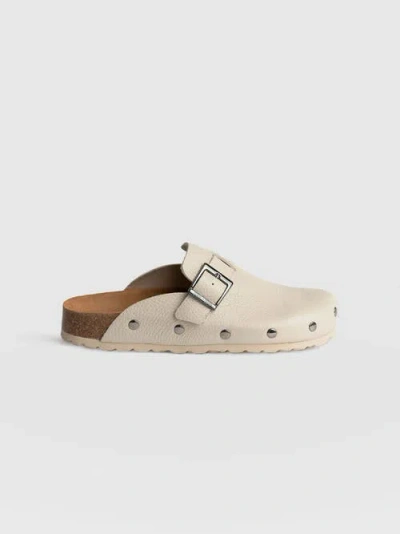 Saint + Sofia Studded Clogs In Beige