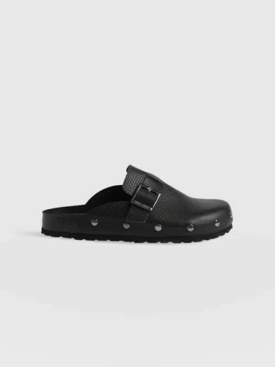 Saint + Sofia Studded Clogs In Black