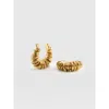 Saint + Sofia Swirl Hoop Earrings In Gold