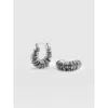 Saint + Sofia Swirl Hoop Earrings In Silver