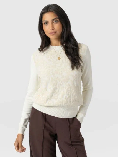 Saint + Sofia Wren Long Sleeve Knit In Multi