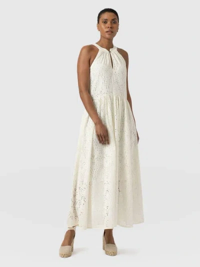 Saint + Sofia Zoey Halter Neck Dress