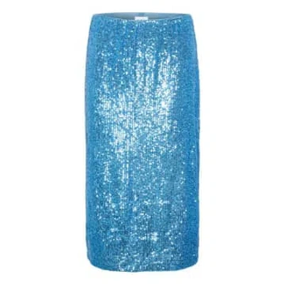 Saint Tropez Evitasz Sequin Skirt In Blue