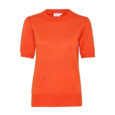 Saint Tropez Milasz Short Sleeve Knit In Orange