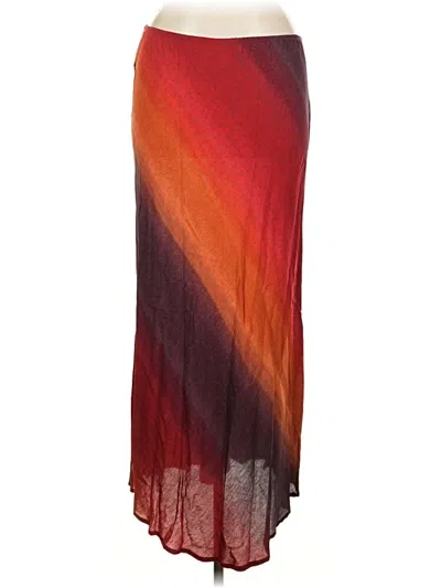 Pre-owned Saint Tropez West Formal Skirt In Burgundy