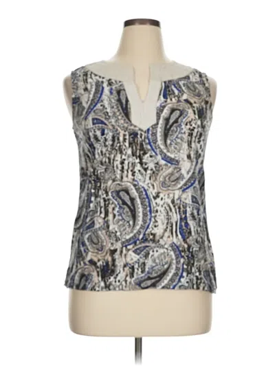 Pre-owned Saint Tropez West Sleeveless Blouse In Silver