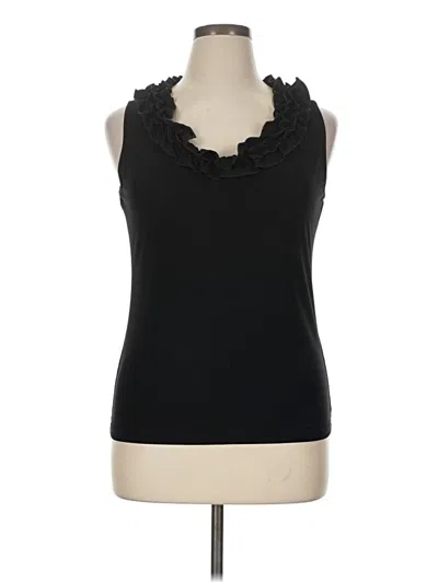 Pre-owned Saint Tropez West Sleeveless Top Black Halter Neckline Tops