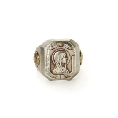 Saint Vagabond Mother Mary With Medallions Ring In Metallic