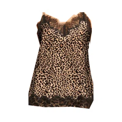 Sainted Sisters Women's Black / Neutrals  Scarlett Leopard Cami In Brown