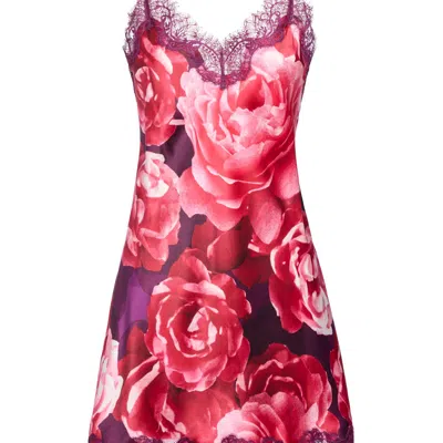 Sainted Sisters Women's Red  Scarlett Chemise In Blushing Blooms