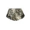 Sainted Sisters Women's  Scarlett French Knicker Ivory Snake In White