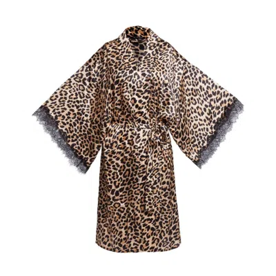 Sainted Sisters Women's  Scarlett Robe Animal In Brown