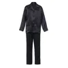 Sainted Sisters Women's  Scarlett Long Silk Pyjama Set, Black In Black