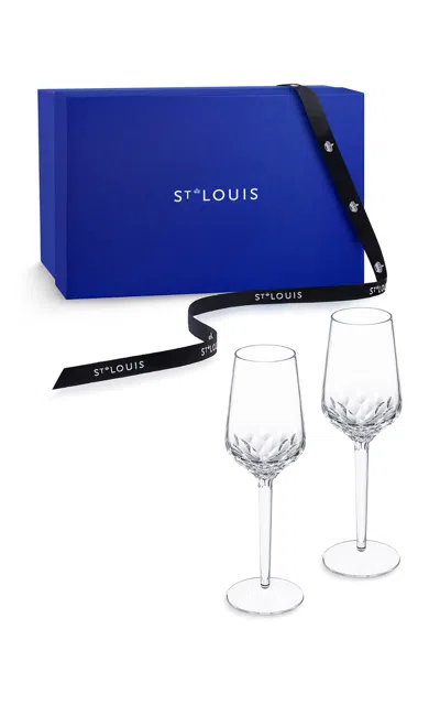 Saint-louis - Folia Set Of 2 Champagne Flutes - Multi -