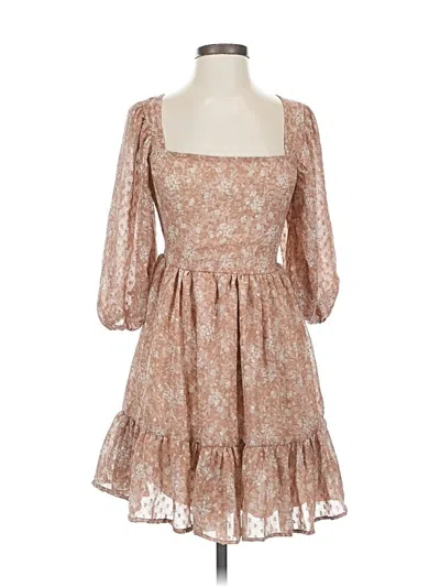 Pre-owned Saints & Hearts Casual Dress In Brown