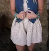 Saints & Hearts Dolled Up Denim Vest In Medium Wash