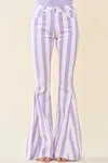 SAINTS & HEARTS MAEVE STRIPED BELL BOTTOMS IN LAVENDER