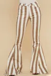 SAINTS & HEARTS MAEVE STRIPED BELL BOTTOMS IN RUST