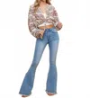 Saints & Hearts Paisley Kimono Crop Top In Multi In Multi