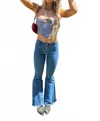 Saints & Hearts Star Flare Jeans In Blue In Blue