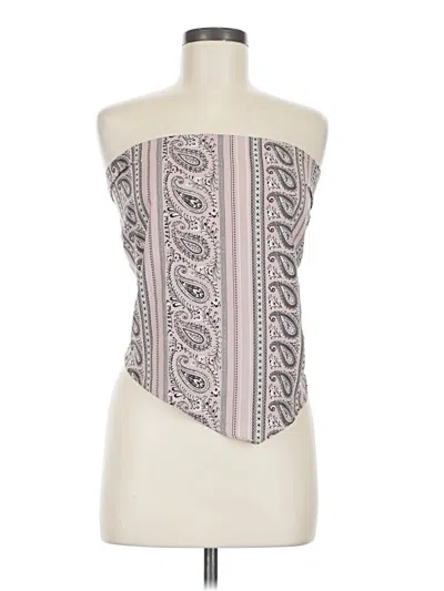 Pre-owned Saints & Hearts Tube Top Pink Strapless Neckline Tops