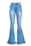 Saints & Hearts Women's Solid Flared Jeans In Light Denim In Blue