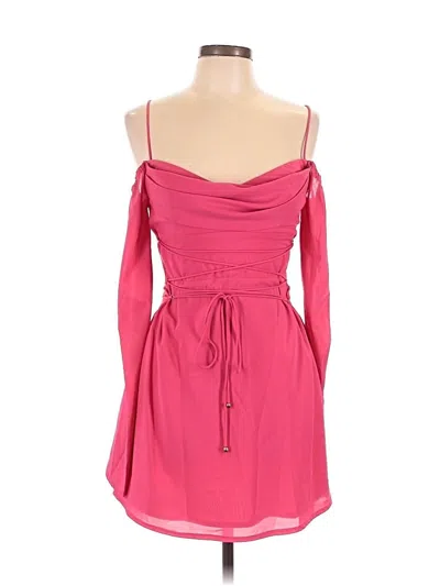 Pre-owned Saints + Secrets 3/4 Sleeve Top Pink Strapless Neckline Tops