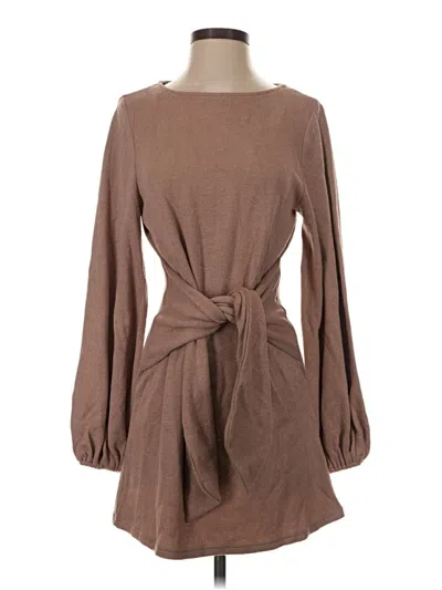 Pre-owned Saints + Secrets Casual Dress In Brown